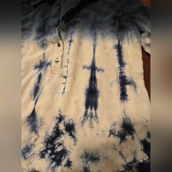 Rock And Republic Tie Dye Blouse Large - Picture 2 of 9